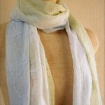 総刺繍リネン・コットンストール