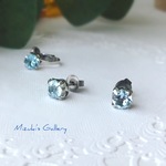 一粒ブルートパーズピアス/イヤリング
