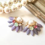 パステルカラービジュー♡チェコダガーピアス