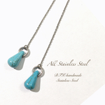 アレルギー対応 トライアングルターコイズ アメリカンピアス  BTK★★★