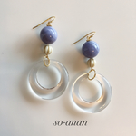 クリアフープの大ぶりピアス