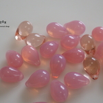 sweet pink mix ドロップ チェコビーズ 20個