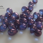 7*5mm Tanzanite blue ドロップ チェコビーズ 20個