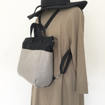4ウェイバッグ/リュック/斜め掛けバッグ/ショルダーバッグ/トート - European Linen Stone