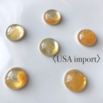 〈USA import〉クリア×イエロー アクリル カボション （6個 ）