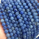 【再販】週末セール★6㎜★一連約65粒★珍しい！天然無処理★青砂金水晶★ブルーアベンチュリン