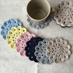 cotton*カフェコースター（simple color 同色２枚１セット）