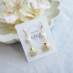 shell × cotton pearl pierce・earring