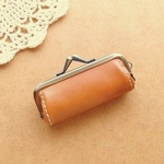 【ご予約品】がま口印鑑ケース*ステッチ* キャメルレザー