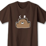 出没くま【チョコレート】ekot Tシャツ <イラスト：店長 里一磨＞