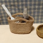 麻紐の小物入れ