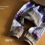 【size 70,80,90】 モンキーパンツ　（こげ茶＊紫）