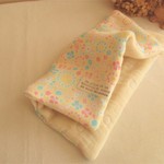 再販*8重ガーゼ大判ハンカチ*北欧pastelcreamyellowflower