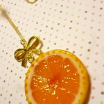 *限定*ネックレス(ミニオレンジ×リボン)