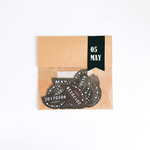 ●○SIMPLE!BLACK!MARU!FLAG!　日付シール*5月○●