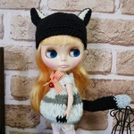 るびぃ10[ぶちにゃんこワンピ3点セット]ブライス アウトフィット Blythe