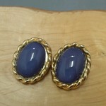 ヴィンテージボタン　パープル系　22×18mm◇２個入◇