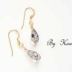 【14kgf】スワロフスキー＊ひとしずく＊ピアス。
