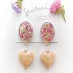 H ＊ big statice bouquet oval ＊ ピアス/イヤリング