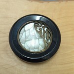 30mm　シェルボタン～アンティーク風～　ダークブルー
