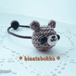 くまちゃんのヘアゴム mini♡ マロンブラウン