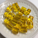 ガラスチューブビーズ クリアエロー 黄色