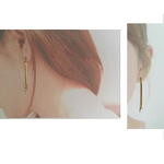 スティック＆チェーンのロングピアス（Ｇ）
