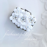 お花のピルケース♡ピュアホワイト（鏡付き）
