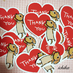 kinacon813様専用☆チョコダップルthank youシール