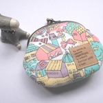 *ハンドメイド*スイートガーデンのがま口ミニポーチ♪