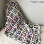 ウール*ブランケット White × Multicolor【h0305k1217様ご注文専用