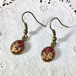 レジン アンティーク調ピアス(ゴールドホイル)イヤリングも可