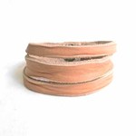 ＊ヌメ革ウォッシュ加工ブレスレット２重*