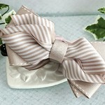 【送料込み】mille-feuille❇stripe beigeバナナクリップ  