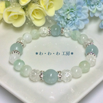 【初夏の海風】アクアマリンとグリーンフローライトの天然石ブレスレット