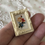 【限定品です】薔薇の装飾が美しいフレーム小（アイボリー）＊ビクトリアン  ローズ①