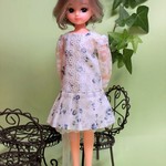 リカちゃん＊袖レース切替ワンピース　ホワイト