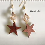 アンティーク  おおぶり ピアス☆星