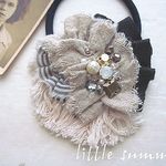 Kさまオーダー品*くしゅくしゅフ裂き布のヘアゴム