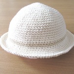 【ｈ様ご予約品】　コットンのシンプルハット　S