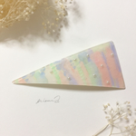  水彩さんかくバレッタL      ゆめ食いバク