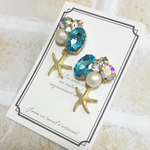 海の宝石ピアス♡