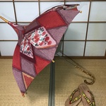 パゴダ日傘　de　着物　銘仙「楽」