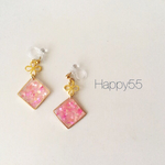 花弁舞い散る イヤリング/ピアス 樹脂ノンホールピアス