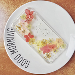 「蘭」押し花 ケース Galaxy/Xperia iPhoneX/8/8plus/7/7plus/6s/6splus/6/6plus/5s/5/SE 押し花iPhoneケース アイフォン7プラス