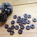 お花の形のココナツボタン　１０ｍｍ　５０個　K29 