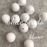 【ビーズ】 chalkwhite  beads