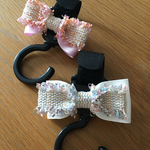    【オーダー品】 春にピッタリ♡ ツイードリボンのベビーカーフック♡