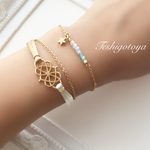 pastel color cube bracelet