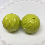ホーローメロンビーズ 24㎜ 2粒  ライム